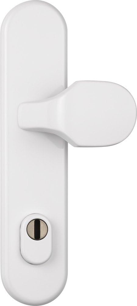 ABUS HLZS814 W EK Schutzbeschlag mit Zylinderschutz rund, weiss, 122361 Weiss Wechselgarnitur, Weiss