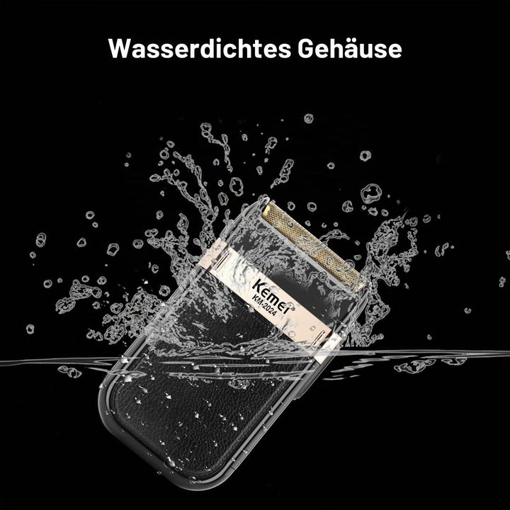 KEMEI Elektrischer Herren-Rasierer, wasserdicht, Säbelrasierer, kabellos, Präzisions-Bartschneider,