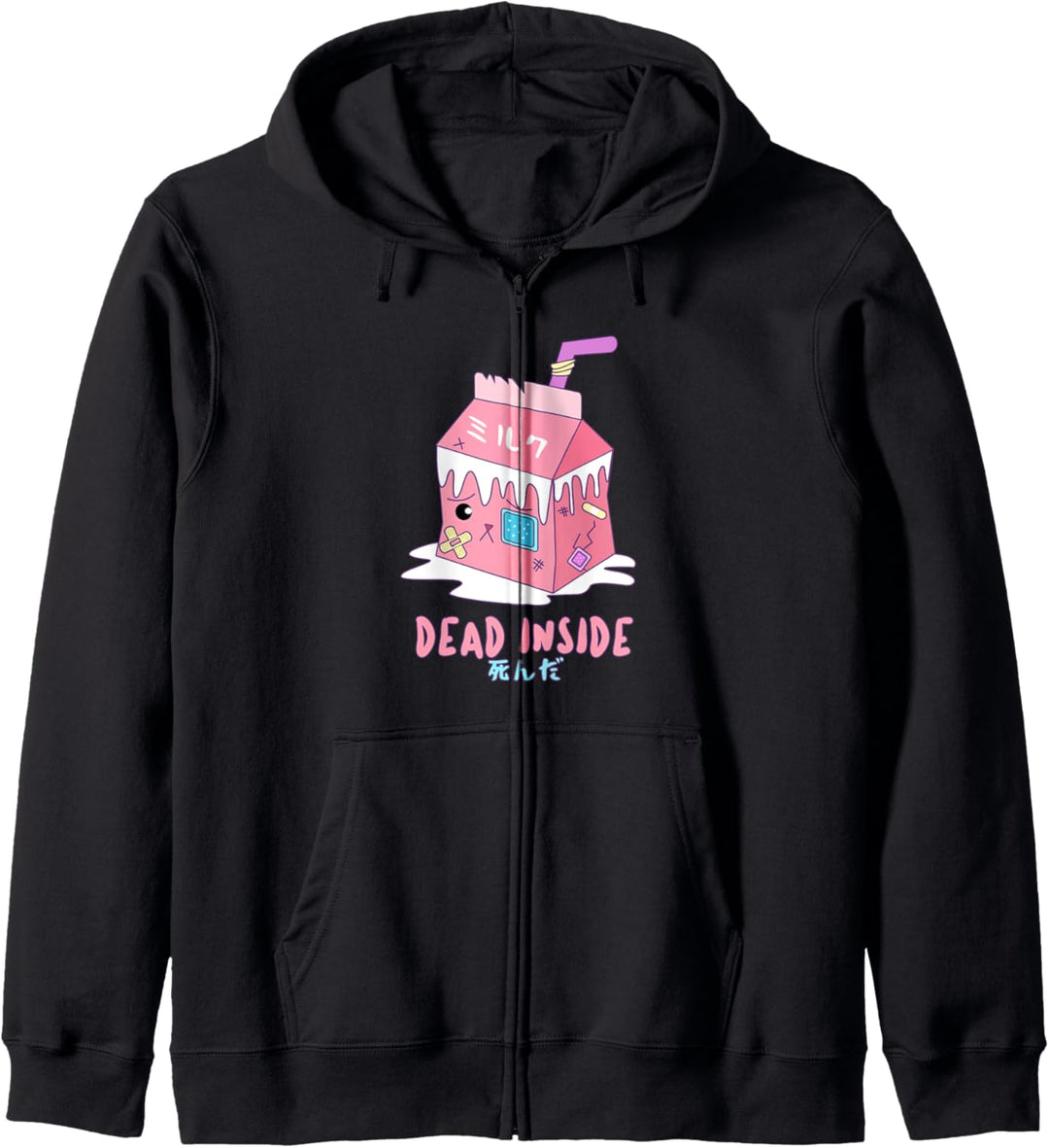 Dead Inside - Japanese Aesthetic Milk Pastel Goth Harajuku Kapuzenjacke