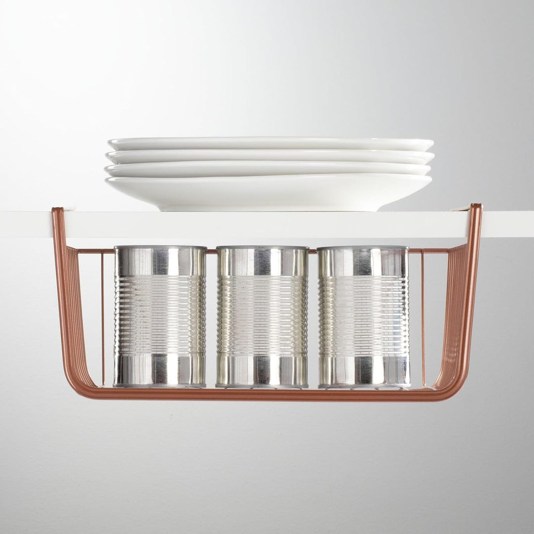 mDesign 2er-Set Hängekorb aus rostbeständigem Metall – grosser Aufbewahrungskorb für Küche und Vorra