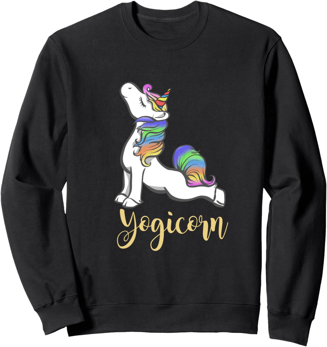 Yogicorn Einhorn Yoga Training Workout Fitness Gym Geschenk Sweatshirt
