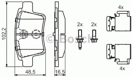 Bosch 986494622 Bremsbelag