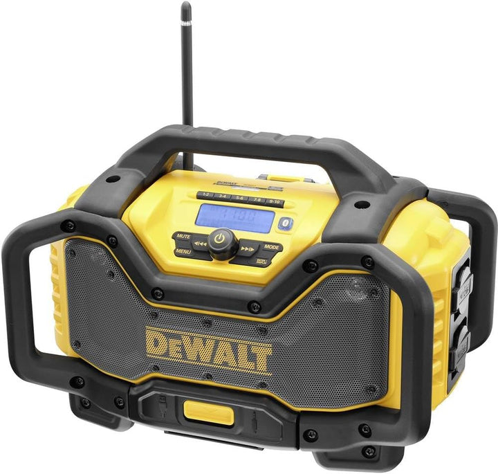 Dewalt Akku- und Netz-Radio (mit Ladefunktion, DAB+ und AM/FM-Stereo, leistungsstarke Lautsprecher,
