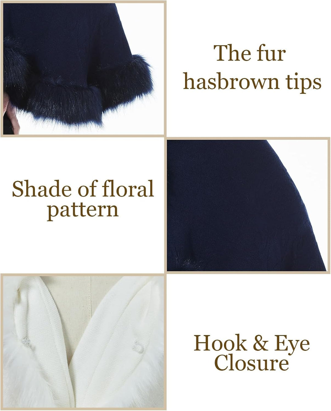 BEAUTELICATE Kunstpelz Schal Stola Bolero Damen Für Frauen Hochzeit Abend Braut Brautschal Brautstol