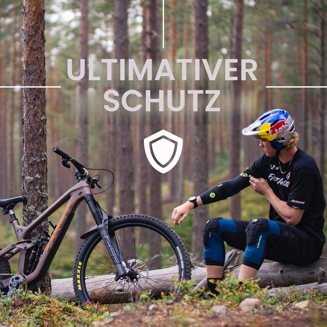 G-Form Pro Rugged 2 Knieschützer für Radfahren, BMX, MTB, Downhill-Skateboard (L, Sturmblau) L Storm