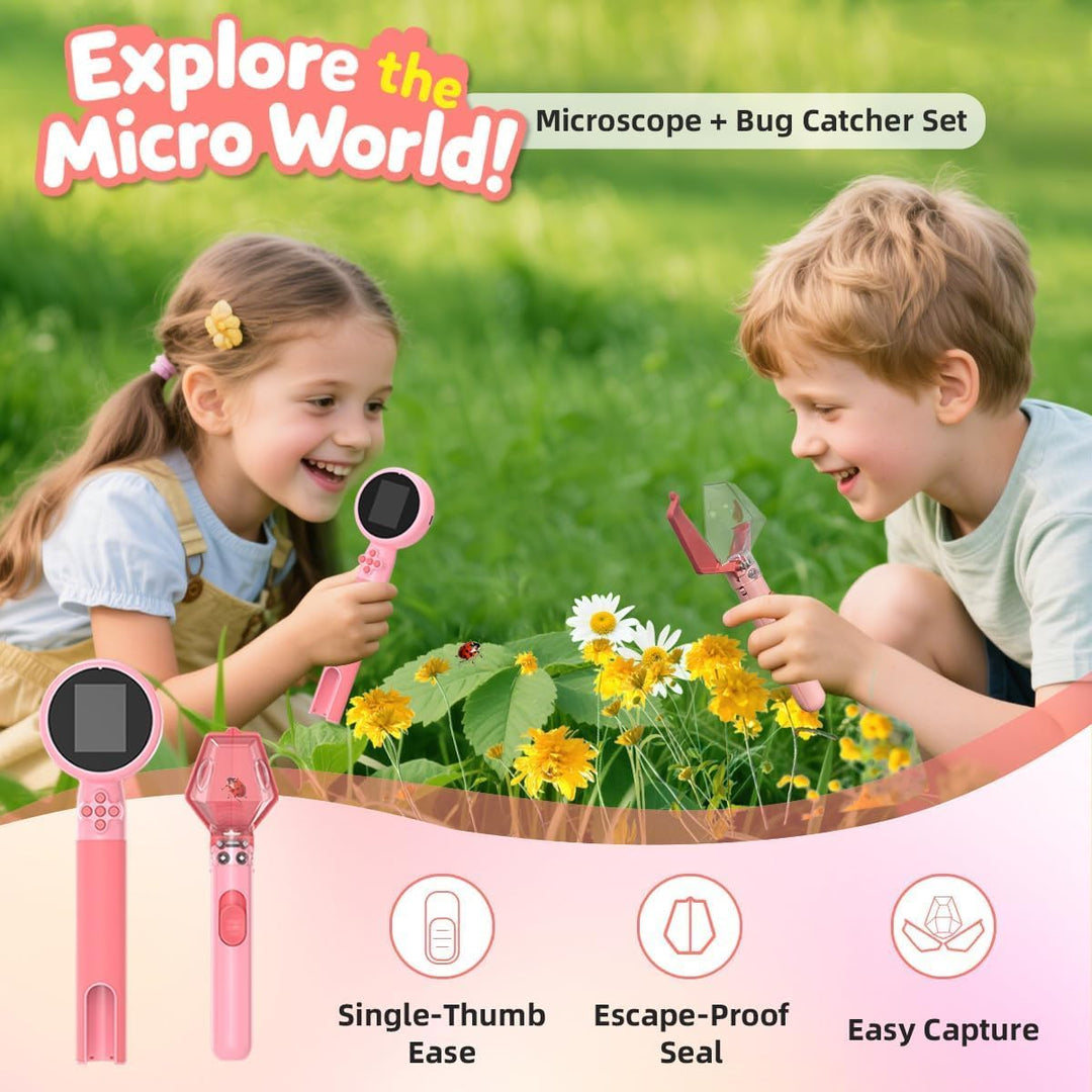1000X Handheld Digital Mikroskop für Kinder – 4K 5,1 cm Bildschirm, wiederaufladbares Mini Labster t