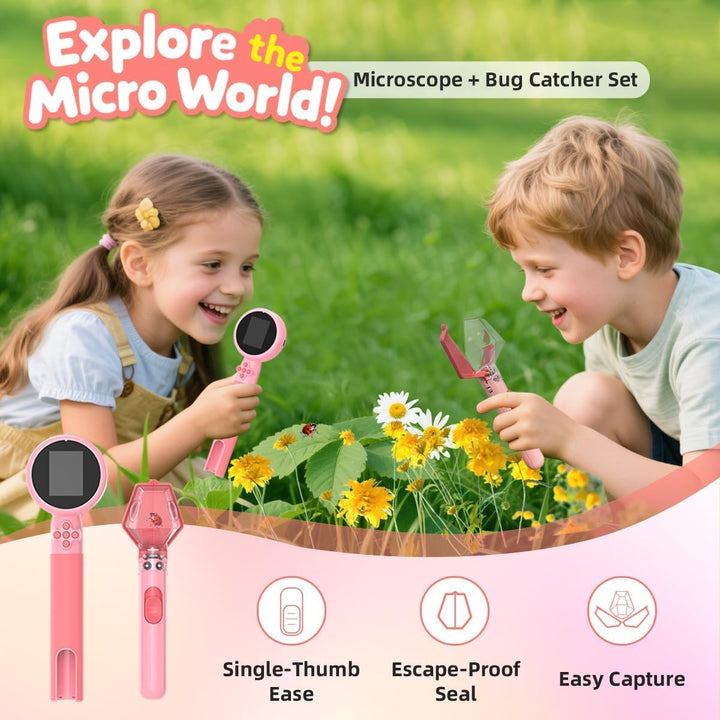 1000X Handheld Digital Mikroskop für Kinder – 4K 5,1 cm Bildschirm, wiederaufladbares Mini Labster t