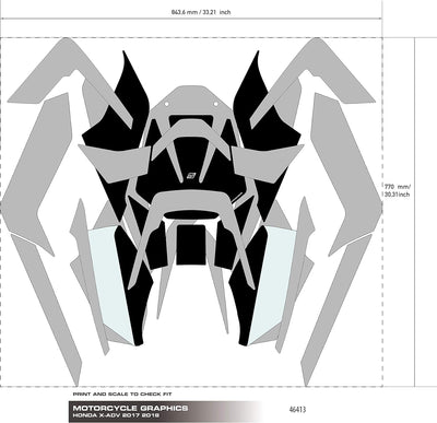 Dekoration schutz aufkleber kit X-Adventure Sports Uniracing Honda X-ADV