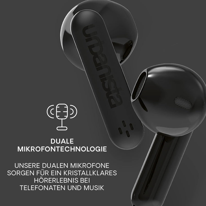 Urbanista In Ear Kopfhörer kabellos Bluetooth 5.3, IPX4 True Wireless Earbuds, 2 Mikrofone, 20 Std S