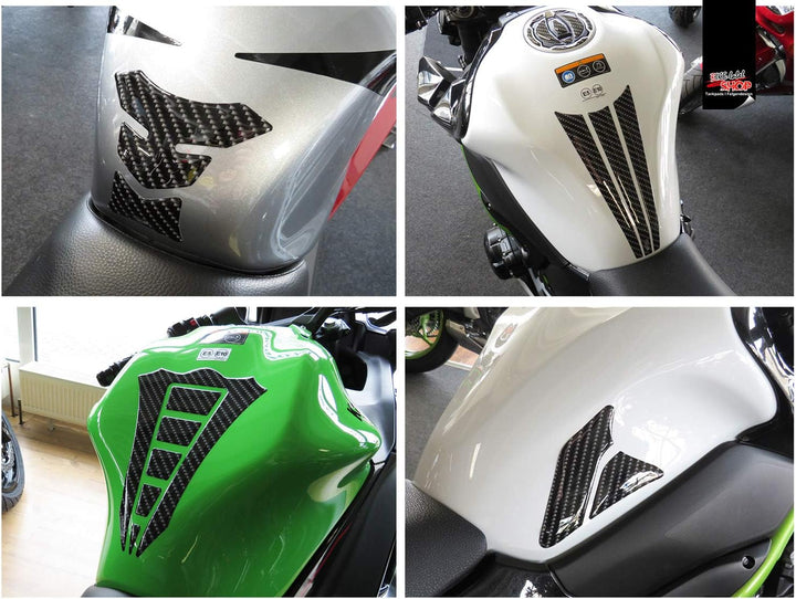 BIKE-label Seitentank Tankpad Carbon-Optik Schwarz kompatibel für Honda 800700VA