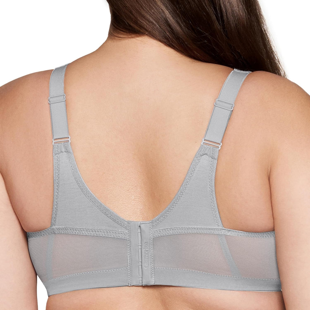 Glamorise Women's 1005 Full Coverage Bra 85C Grau, 85C Grau