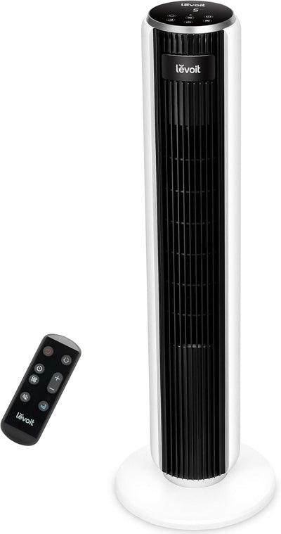 LEVOIT 28dB leiser Turmventilator mit Fortschrittlichem Schlafmodus,7m/s Ventilator mit Fernbedienun