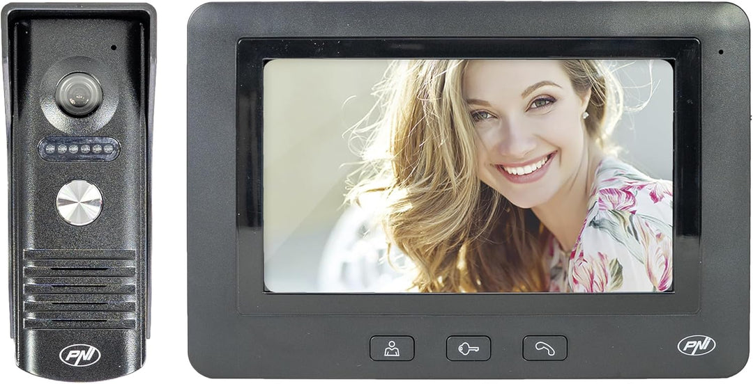 PNI DF930 Video-Gegensprechanlage mit 1 Monitor, 7-Zoll-LCD-Bildschirm, 800x480, elektromagnetischer