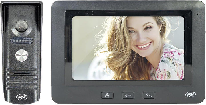 PNI DF930 Video-Gegensprechanlage mit 1 Monitor, 7-Zoll-LCD-Bildschirm, 800x480, elektromagnetischer