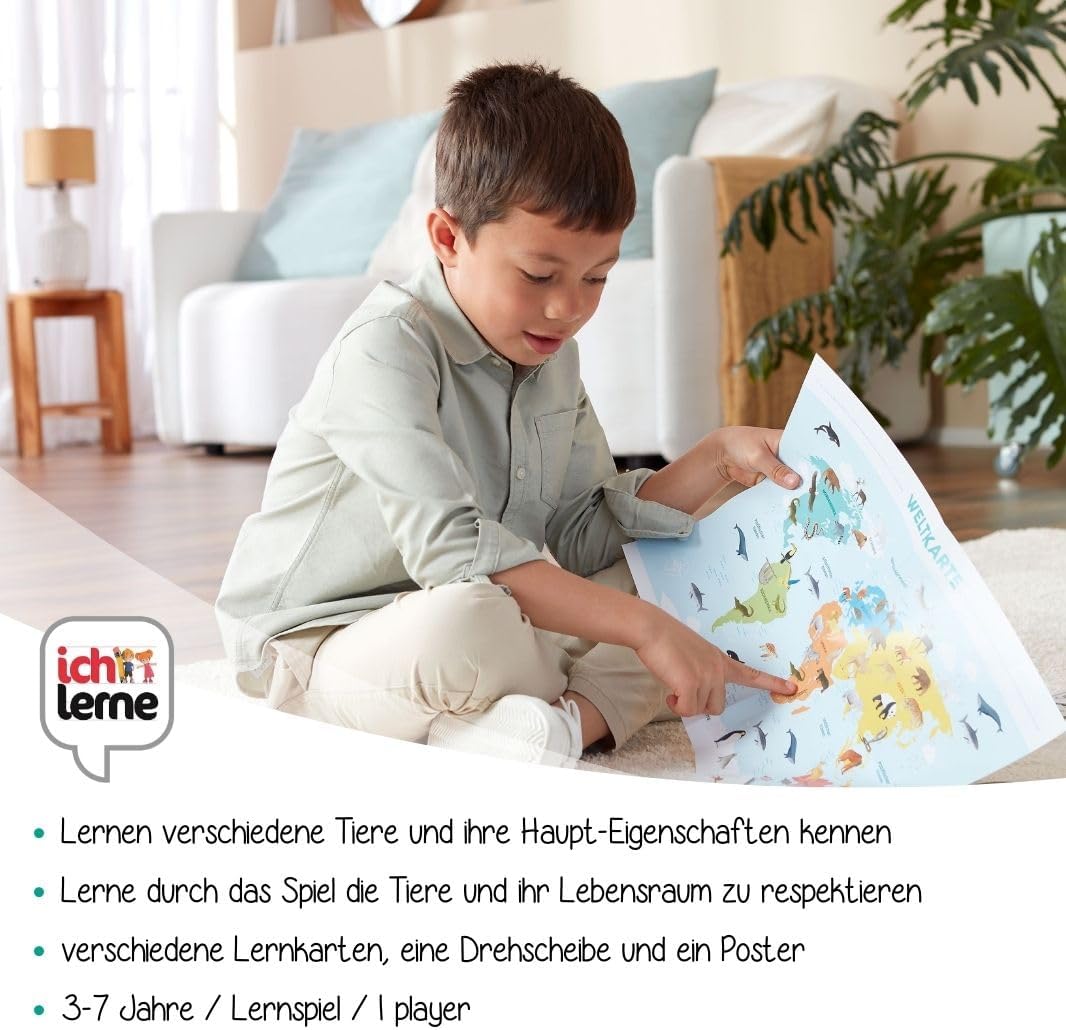 Jumbo - ich lerne Entdecken – Tiere – Lerne die Tierwelt kennen - Lernspiel für Kinder von 3 – 7 Jah