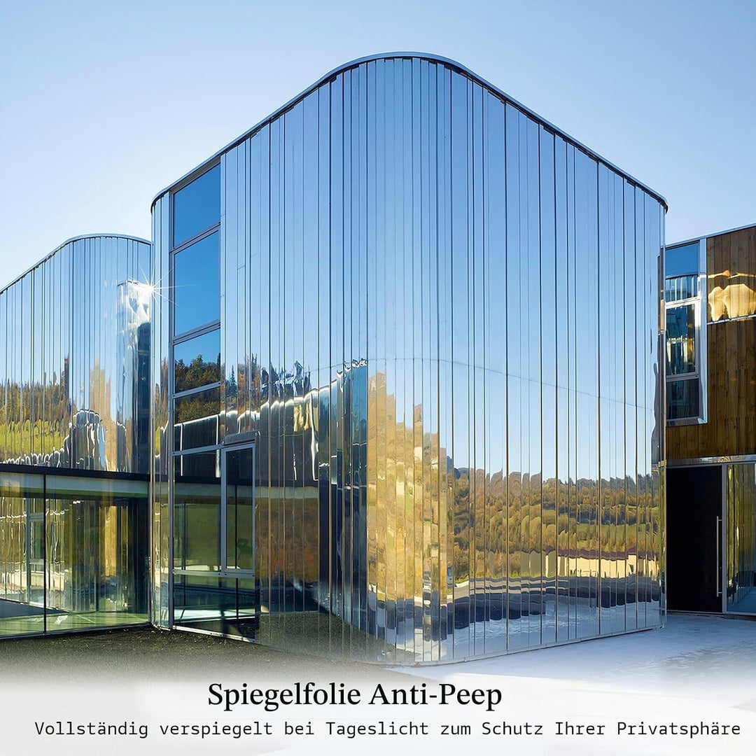 CHEIGHY Fensterfolie Sichtschutz Spiegelfolie Statisch Haftend Privatsphäre Tönungsfolie Fenster Ver