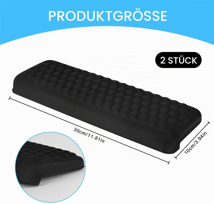 2 Stück L-Förmige Ergonomische Handgelenk Ellenbogenkissen, 30x10cm Memoryfoam Schreibtisch Handball
