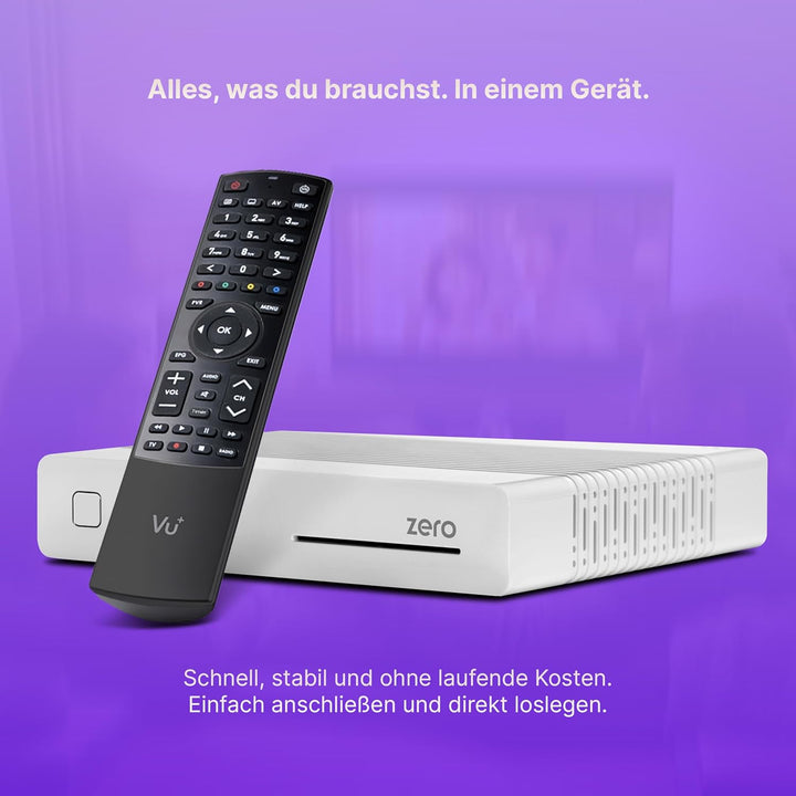 VU+ Zero DVB-S2 Linux Satellitenreceiver (Full HD, 1080p) weiss, weiss