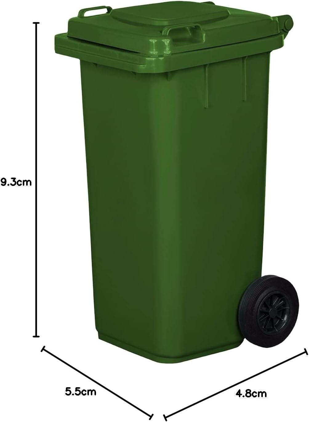 JESTIC Mülltonne Abfalltonne Reststofftonne 120L laufruhige Vollgummi-Räder NEU (grün)