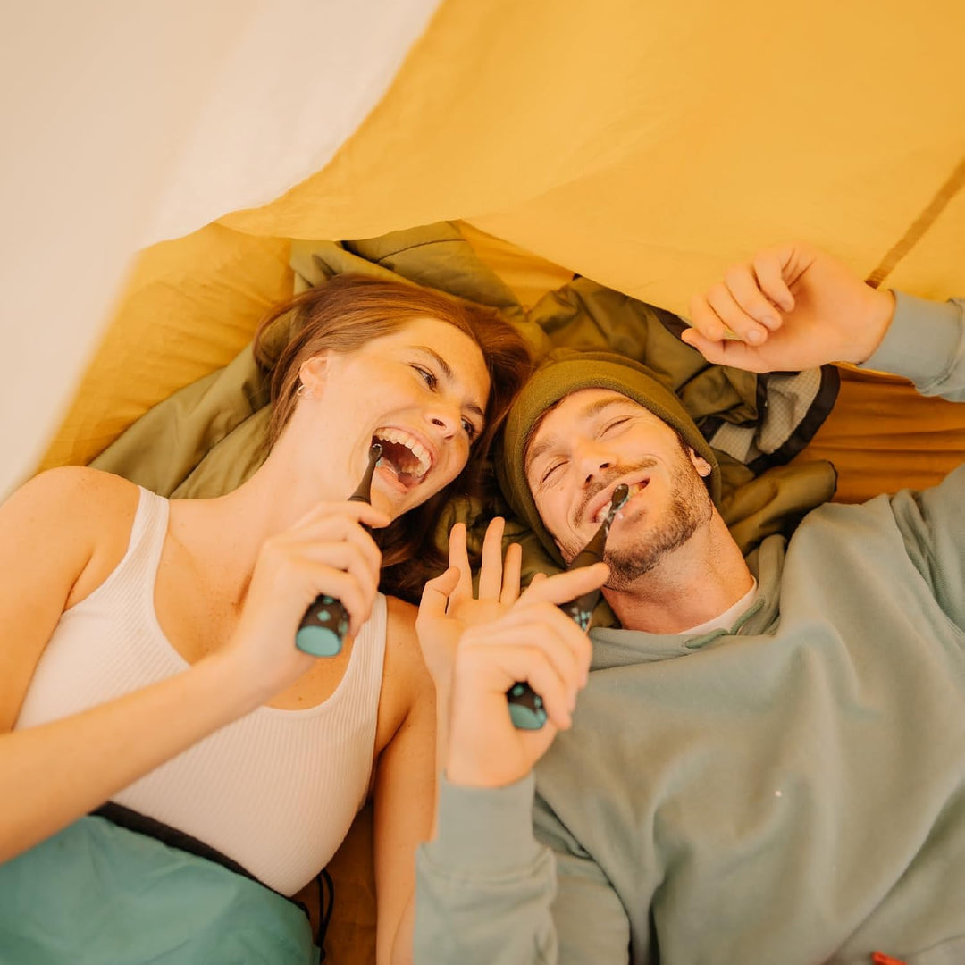 happybrush® Nachhaltige Aufsteckbürsten für elektrische Schall-Zahnbürste Eco VIBE 3 - Allblack - 3x