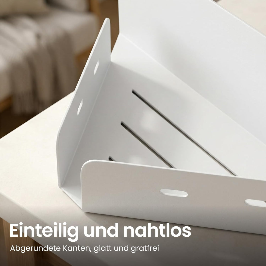 Mai & Mai Duschablage zum Bohren oder Kleben, Duschregal Badablage Ecke, Badezimmerablage zur Wandmo