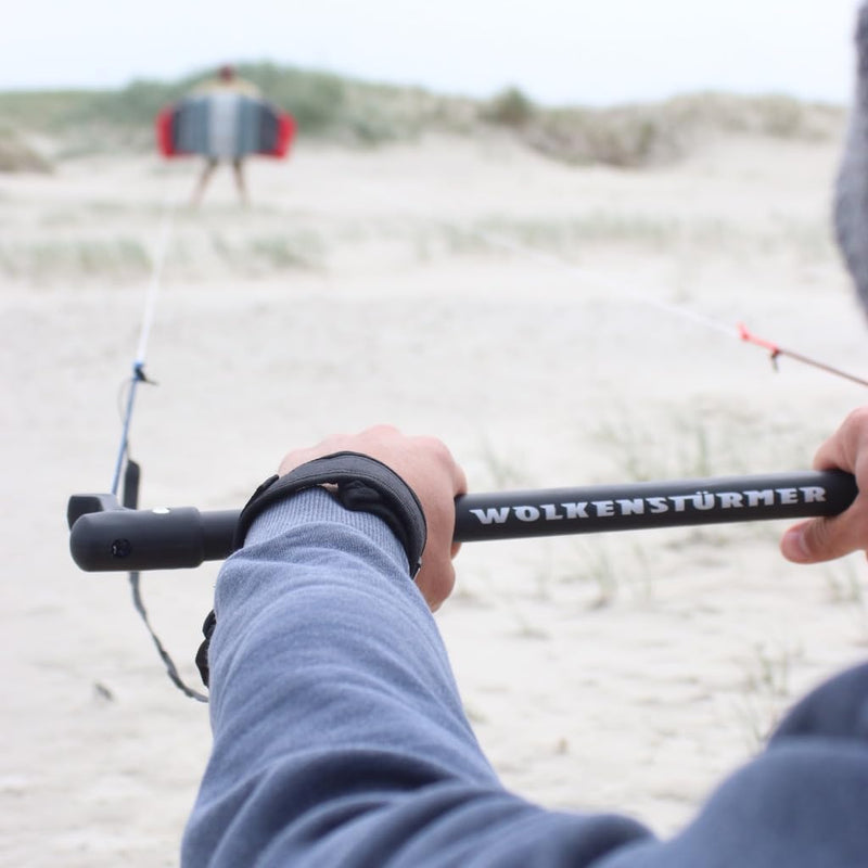 Wolkenstürmer® Paraflex Basic 2-Leiner Lenkmatte 2.1 SE grau - Kite Drachen mit Flugschlaufen – Zwei