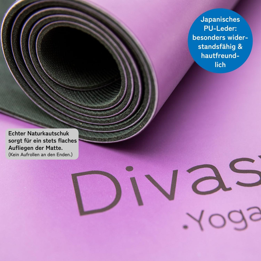 Premium Yogamatte rutschfest: Naturkautschuk rutschfest &amp; japanische professional grip Oberfläche |