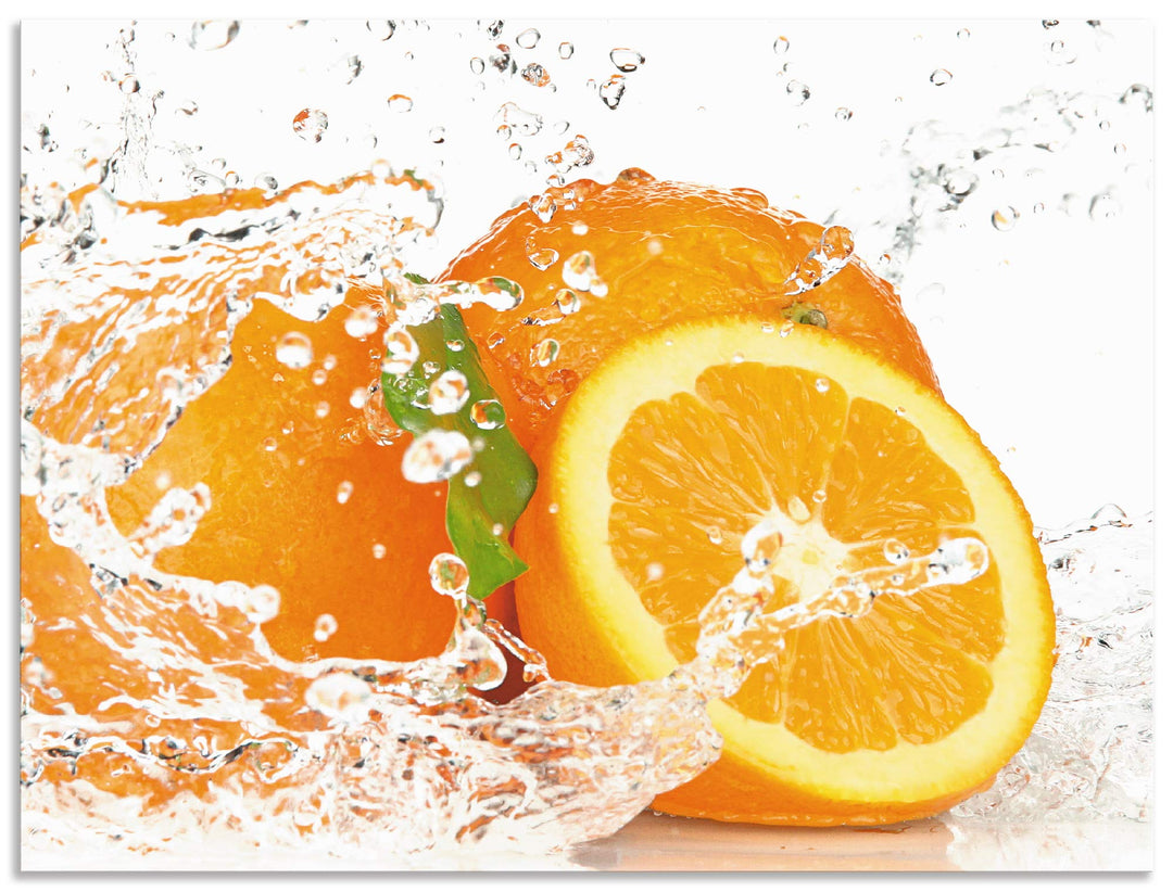 ARTland Spritzschutz Küche aus Alu für Herd Spüle 80x60 cm (BxH) Küchenrückwand mit Motiv Essen Obst