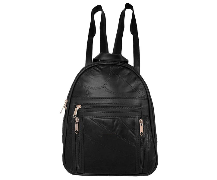 Leder Rucksack - SCHWARZ - INTERTONIC©