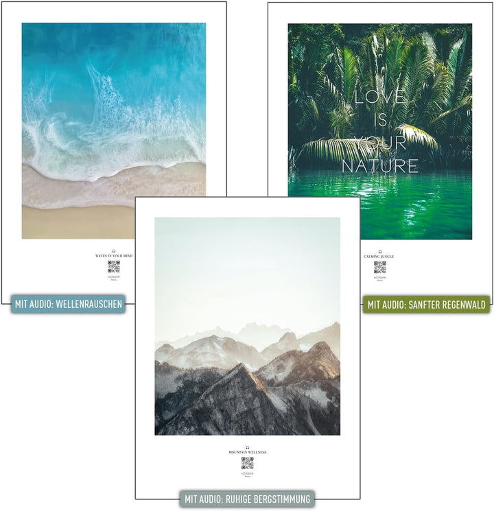 VALINA HÖRBAR RELAX | Hörbild | 3er-Set | Keep Calm | Poster Poster / Papier 30cm x 40cm, Poster / P