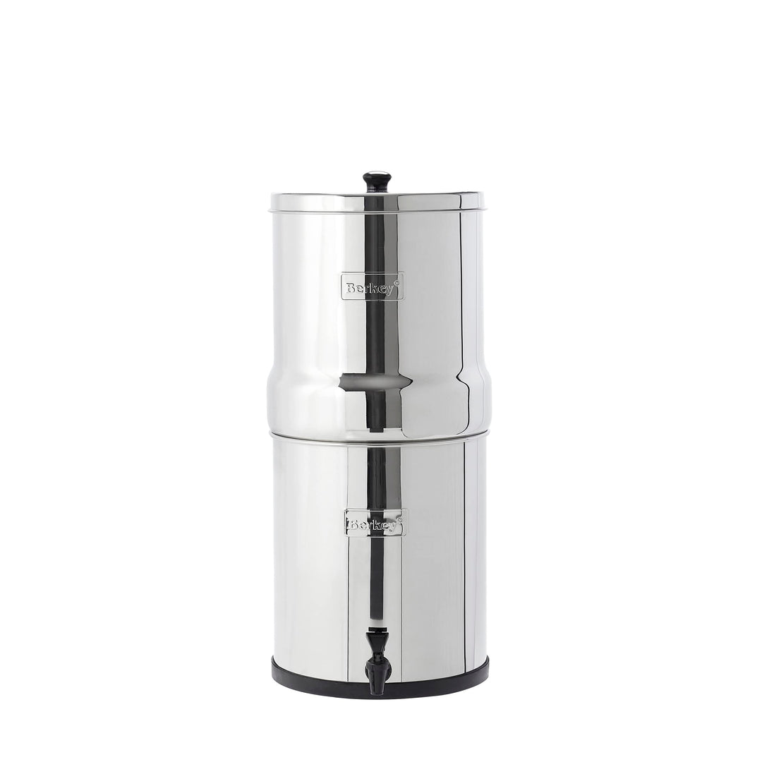 Berkey BK4X2-BB Big Berkey Stainless Steel Water Filtration System with 2 Black Filter Elements by