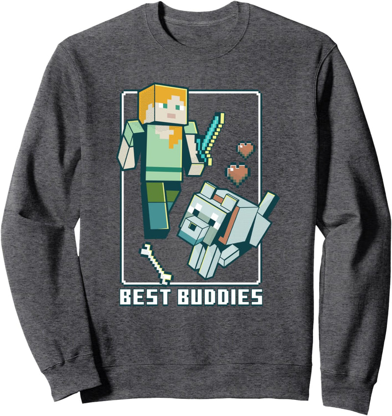 Minecraft Alex and Wolf Best Buddies Sweatshirt