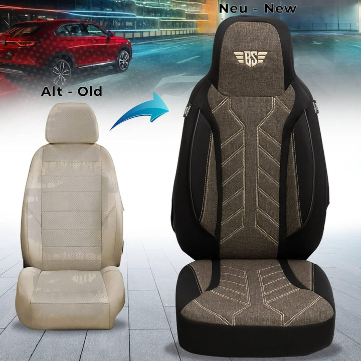 BREMER SITZBEZÜGE Mass Sitzbezüge Schonbezüge für Skoda Fabia Monte Carlo PLKT212 PLKT212 - Schwarz/