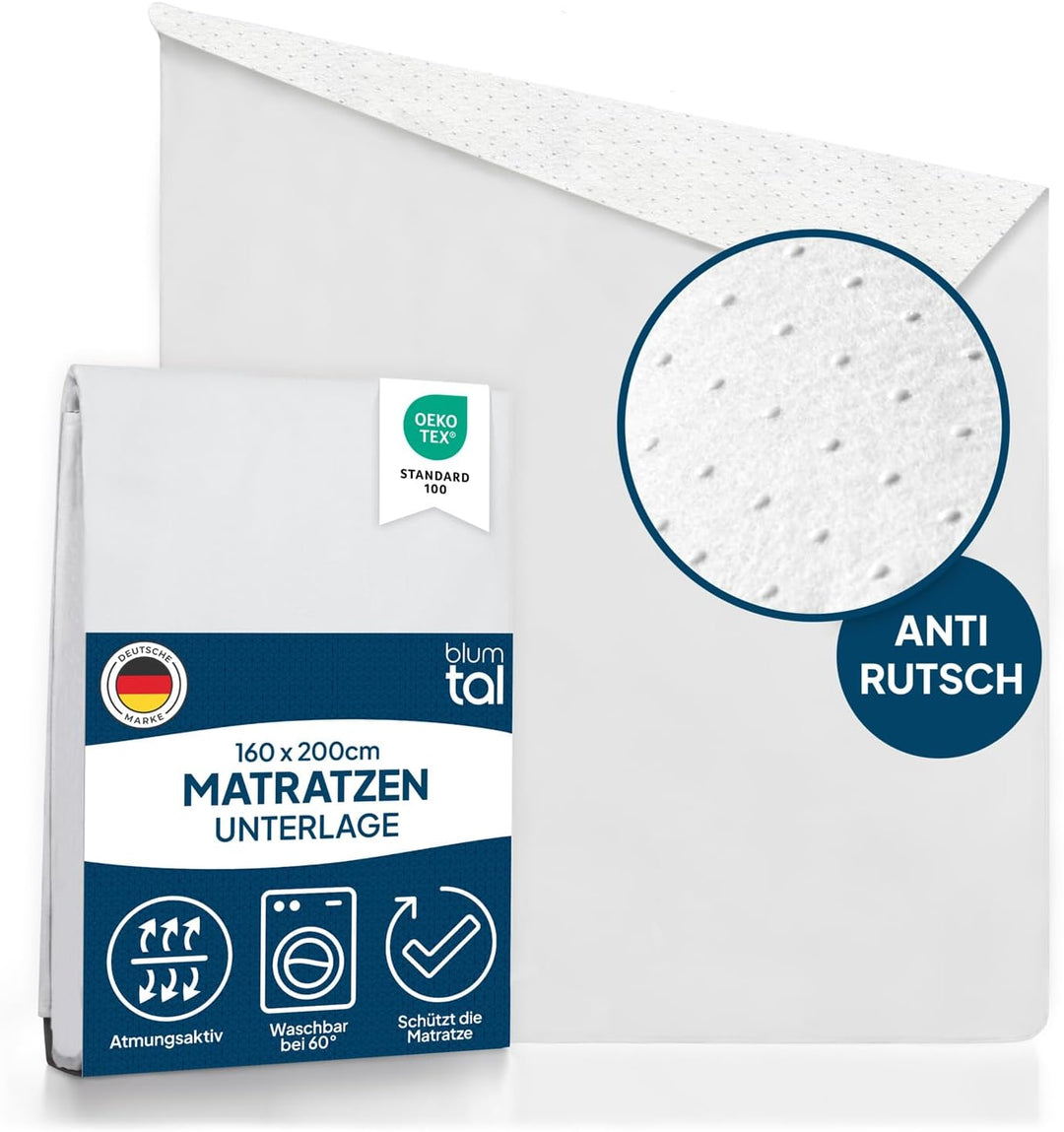 Blumtal® Lattenrost Auflage 160x200 cm - Oeko-TEX zertifizierter Lattenrost Matratzenschoner - Matra