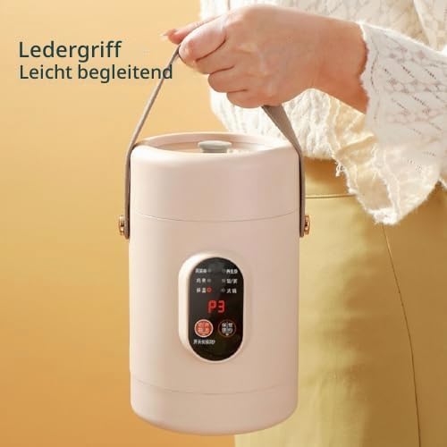 Mini-Elektro-Kochtopf, 500 W, Tragbarer Schmortopf für Reis, Eiernudeln, Brei, Elektroherd mit Sicht