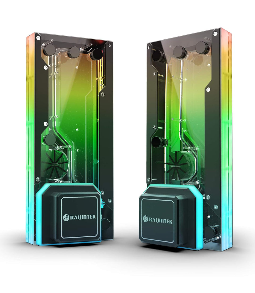 Raijintek Acheron 240 EVO DDC RBW Distro Plate mit RGB Beleuchtung, Wasserkühlung Pumpe DDC, Fassung