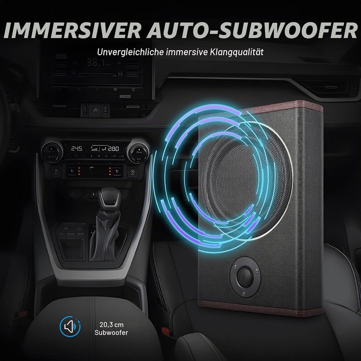 MccoMMon 600W Subwoofer Box Typ Aktiv,Kompakt-Lautsprecher,Auto-Sitz unter Sitz Hi-Fi Gehäuse,Reflex