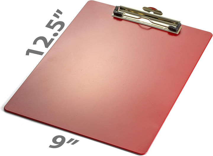 Officemate Recycled Plastic Clipboard, Letter Size, Red, Pack of 6 (83083) rot, rot