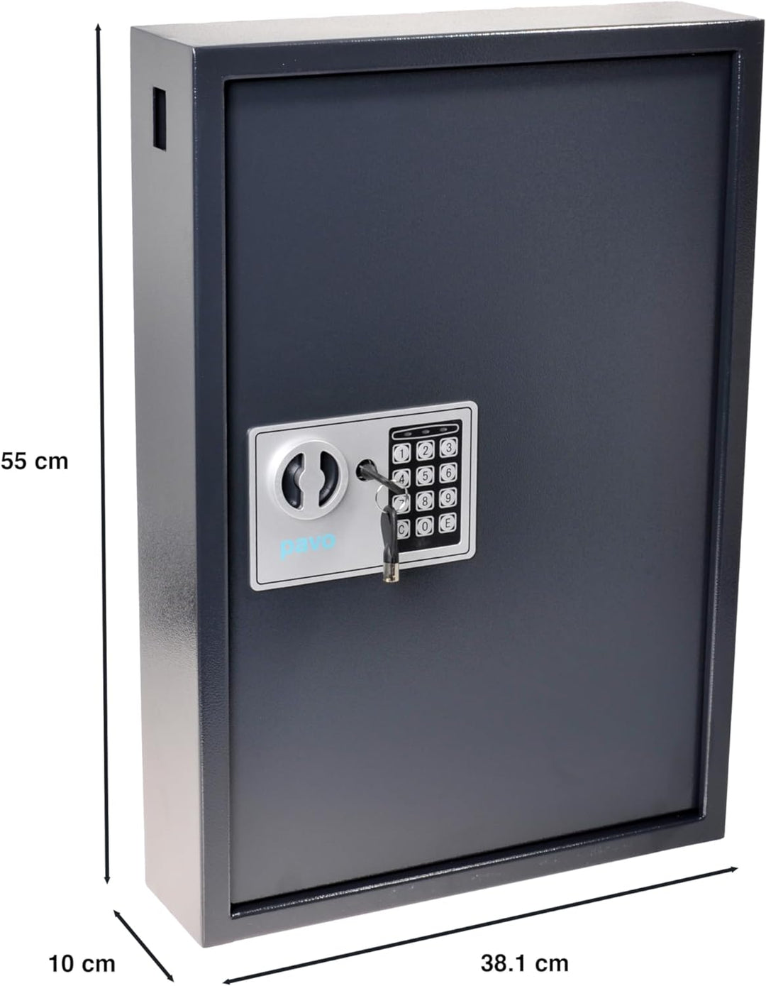 Pavo 8033911 Schlüssel-Kasten/Schrank/Tresor, High security mit elektronische Sicherung, 50 Haken mi