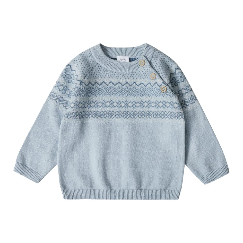 Stellou & friends Baby Cardigan-Strickjacke und Strick-Pullover für Mädchen und Jungen mit Norwegen