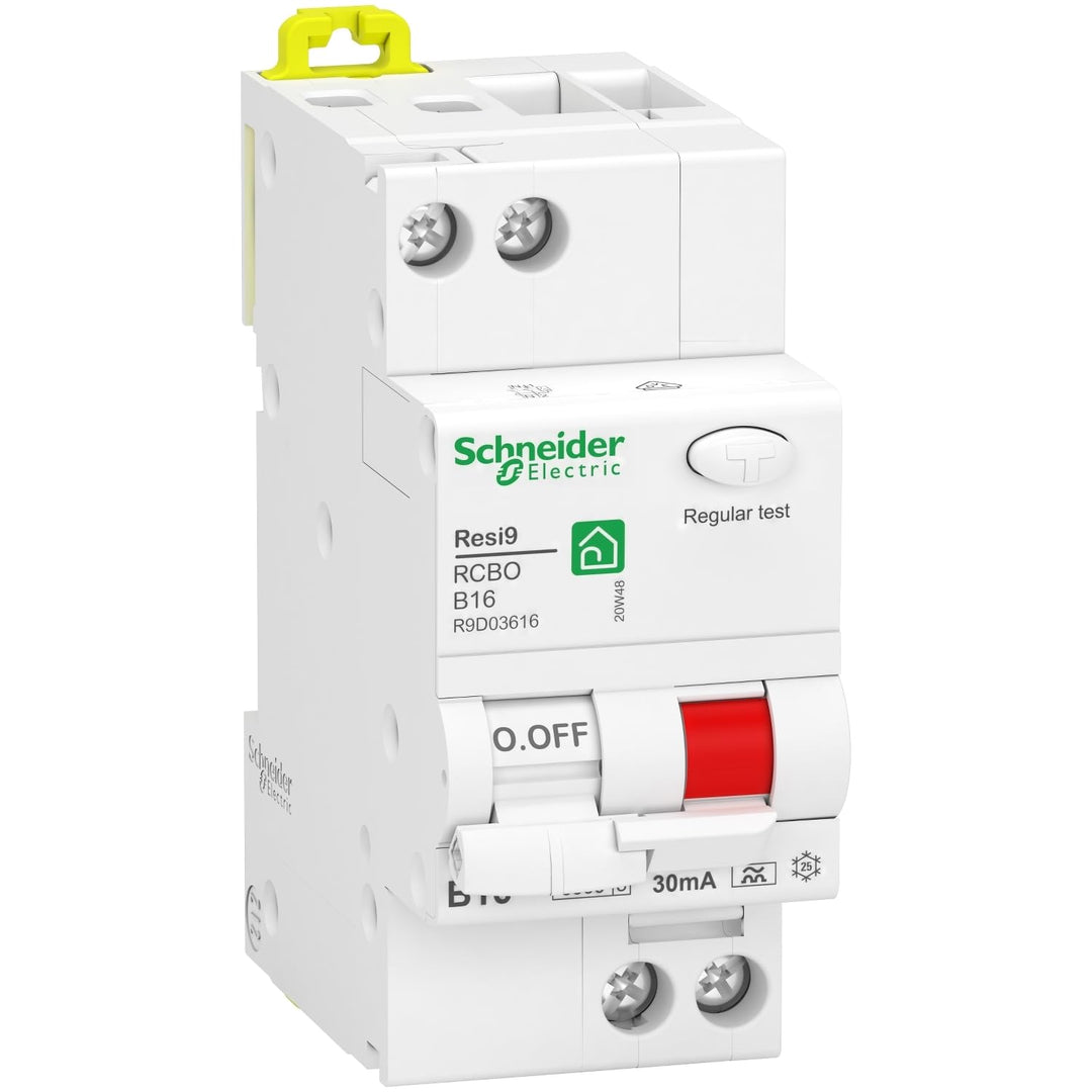 Schneider Electric R9D03616 FI/LS-Schalter Resi9 1P+N, 16A, B-Char., 10mA, Typ A, 6kA Ausschalteverm