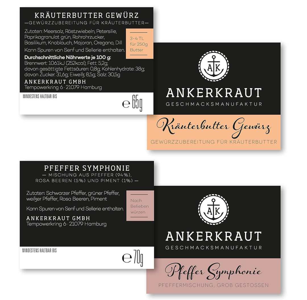 Ankerkraut Grill Set 6 Gewürze, das BBQ Starter-Set für leidenschaftliche Griller und Grillerinnen,