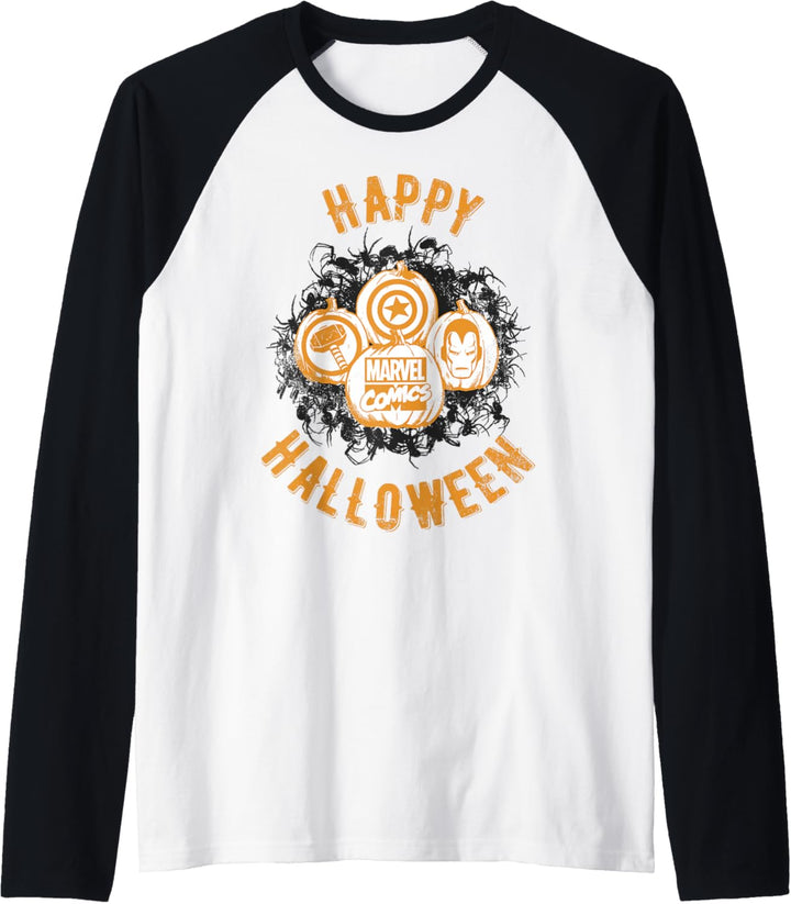 Marvel Avengers Pumpkins Happy Halloween Raglan