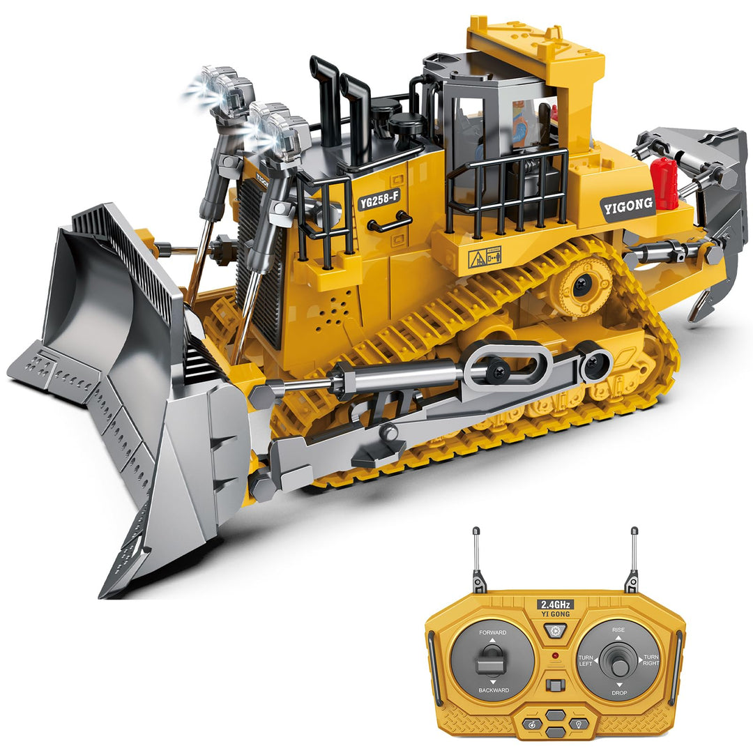 Ferngesteuertes Bagger Spielzeug,11CH,2,4GHz Bagger RC,680° Drehung,Mit Licht und Ton,Geeignet für J