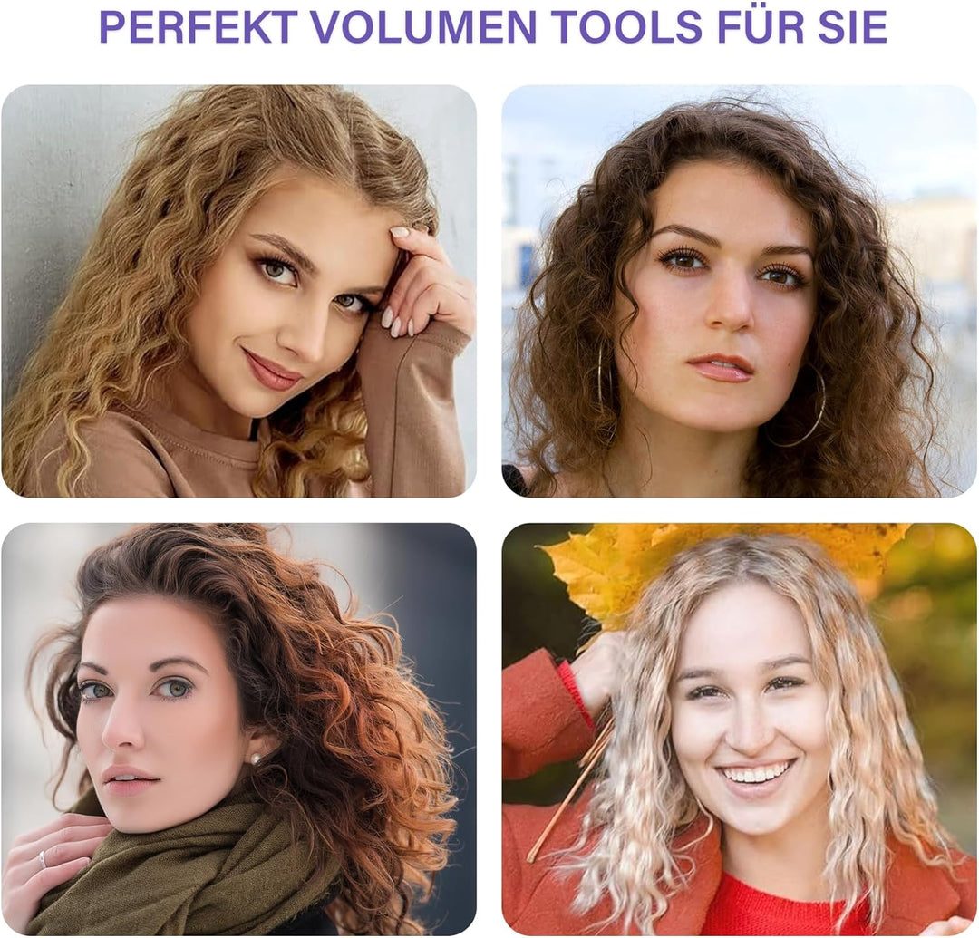Mini Lockenstab für kurze haare, janelove 13mm welleneisen für dünnes haare, 200°C Beach waves Locke
