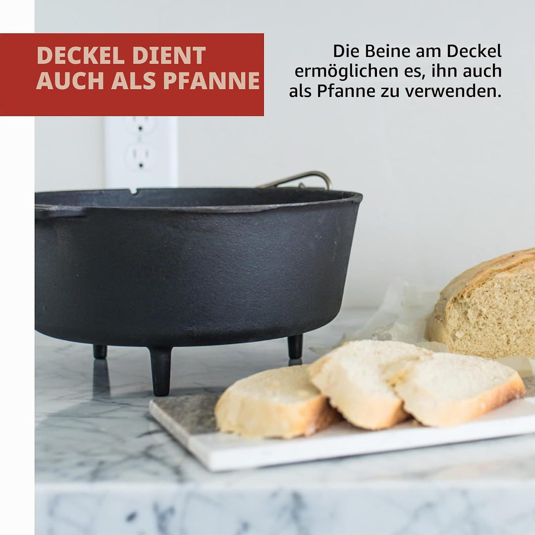 Camp-Chef-DO-10-National-Parks-6-Quart-Schmortopf aus Gusseisen - mit Werkzeug zum Anheben und Decke