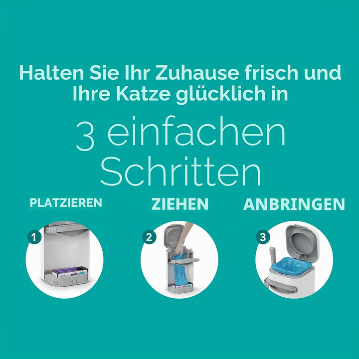 Litter Genie Easy Roll Nachfüller, Katzenstreu Entsorgungssystem, ultimative Geruchskontrolle, mühel