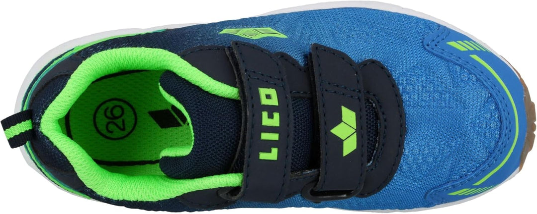 Lico Unisex Kinder Flori V Hallenturnschuhe 28 EU Blau Marine Lemon, 28 EU Blau Marine Lemon