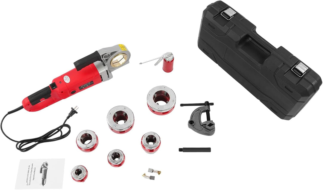 Elektrischer Rohrgewindeschneider mit 6 Schneidköpfen 2'',1-1/2'',1-1/4'',1'',3/4'',1/2'' Gewindesch