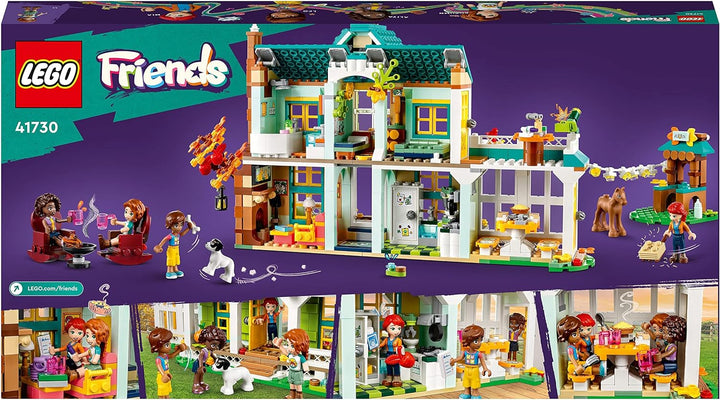 LEGO 41730 Friends Autumns Haus, Puppenhaus mit Tierfiguren und Zubehör, Mini-Puppen Autumn, Mia und